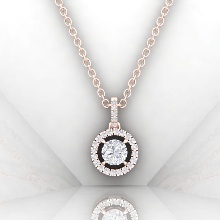Collier or homme pendentif diamant. Bijoutier parisien 75009