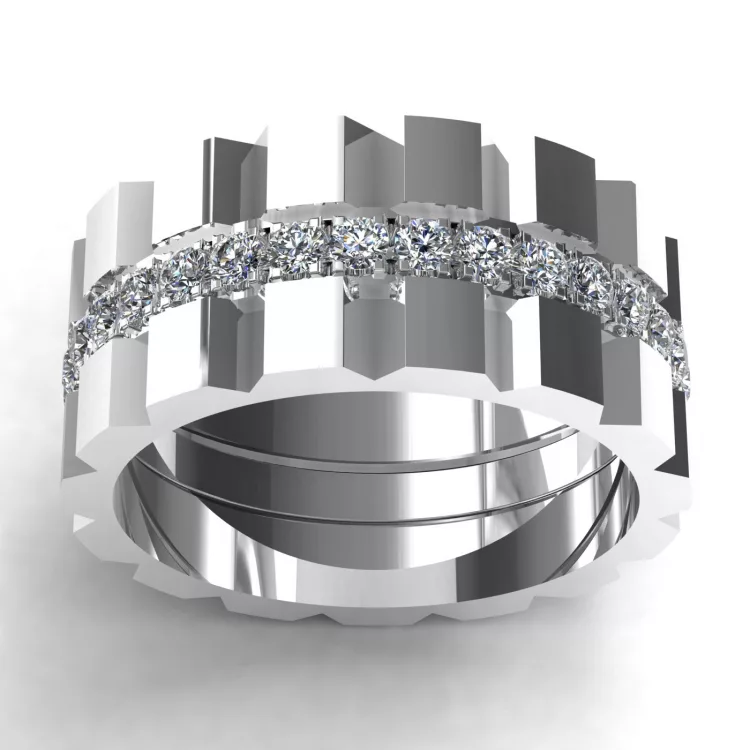 Bague "ALMAS" diamant blanc, et or blanc