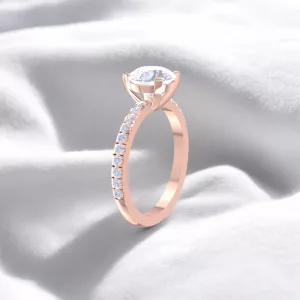 Solitaire Parisienne - Or rouge - Maison Haddad Joaillerie Paris