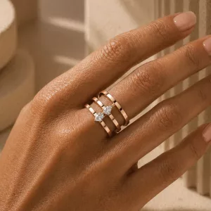 Bague H - Or rouge - Haddad Joaillerie