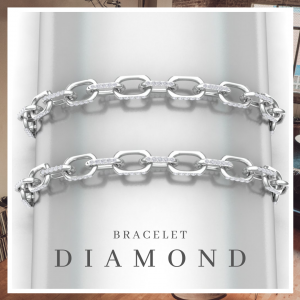 Barcelet DIAMOND - Or blanc - Diamant blanc - Maison Haddad Joaillerie - Vue 1