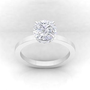 Solitaire Pure II · Taille rond - Diamant blanc - or blanc