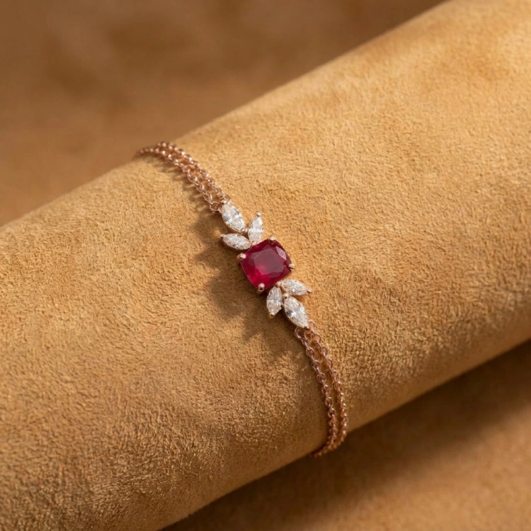 Bracelet Rubis or rouge - Maison Haddad Joaillerie