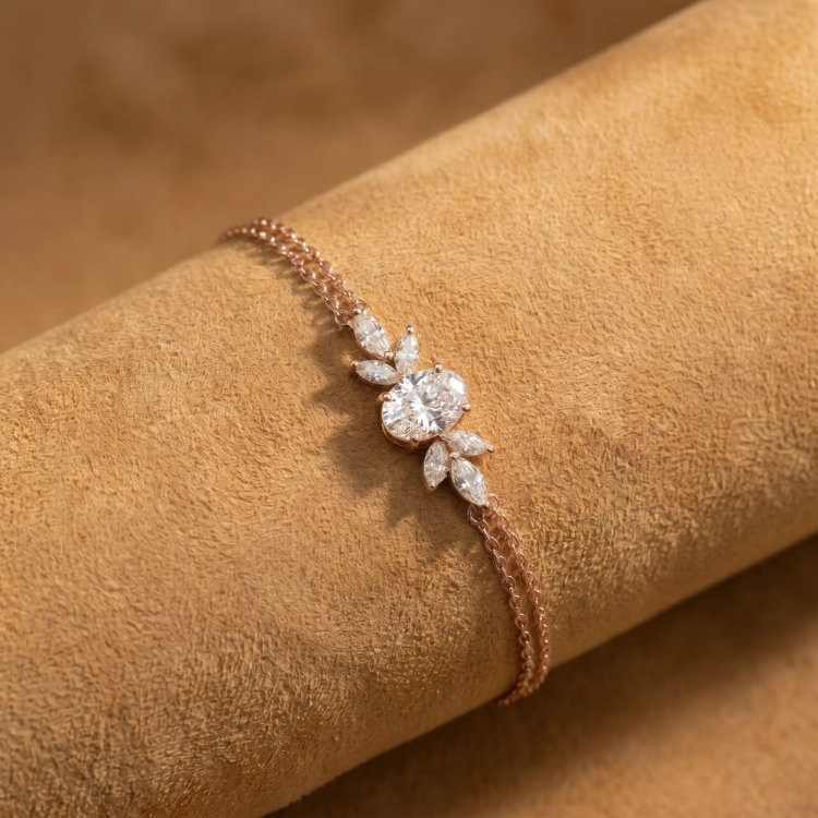 Bracelet Dahlia Diamant - Or blanc - Maison Haddad Joaillerie