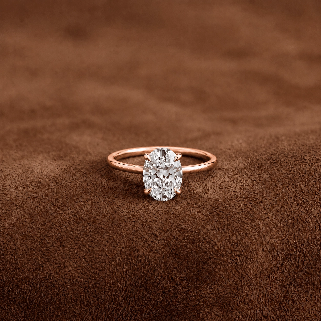 Solitaire Parisienne Diamant taille ovale et or rouge - Maison Haddad Joaillerie 2.jpeg