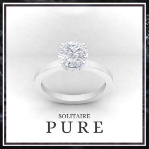 Solitaire Pure II · Taille rond - Diamant blanc - or blanc