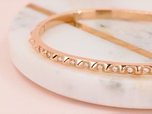 Bracelet Spikes - Or rouge et Diamant blanc