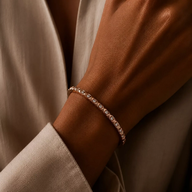 Bracelet Spike - Or rouge - HADDAD JOAILLERIE PARIS