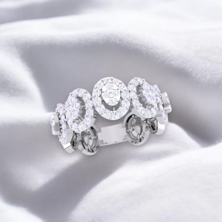 Bague Pure "Ovale" - Diamant blanc et Or blanc