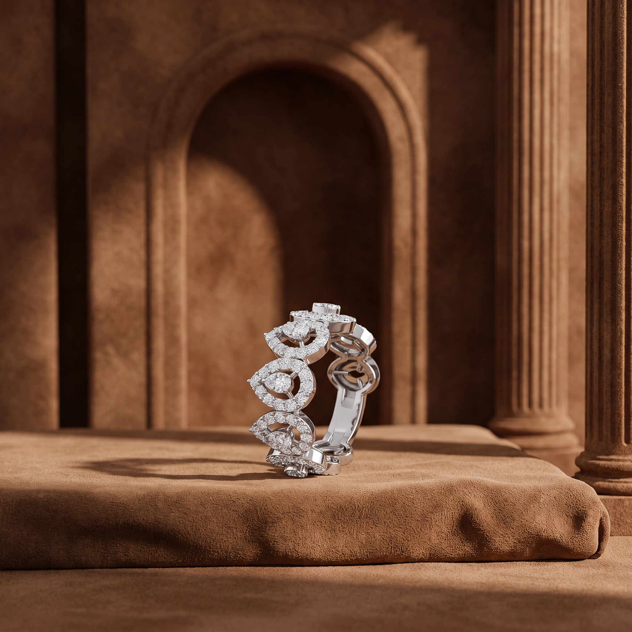 Bague Pure - Diamant blanc et or blanc Poire - Maison Haddad Joaillerie