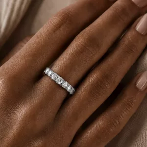 Alliance Eternity or blanc - Diamant blanc taille rond
