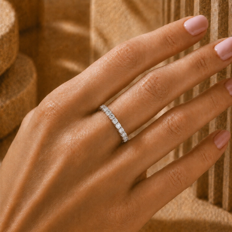 Alliance Eternity - Or jaune et Diamant blanc - Maison Haddad Joaillerie Paris