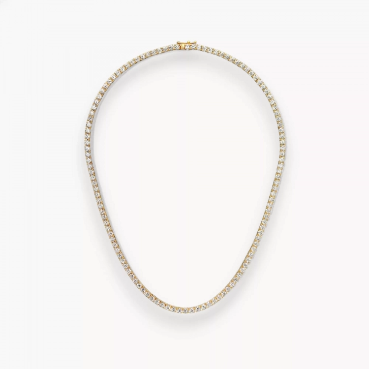 Collier Tennis Eternity - Diamant blanc - Or jaune