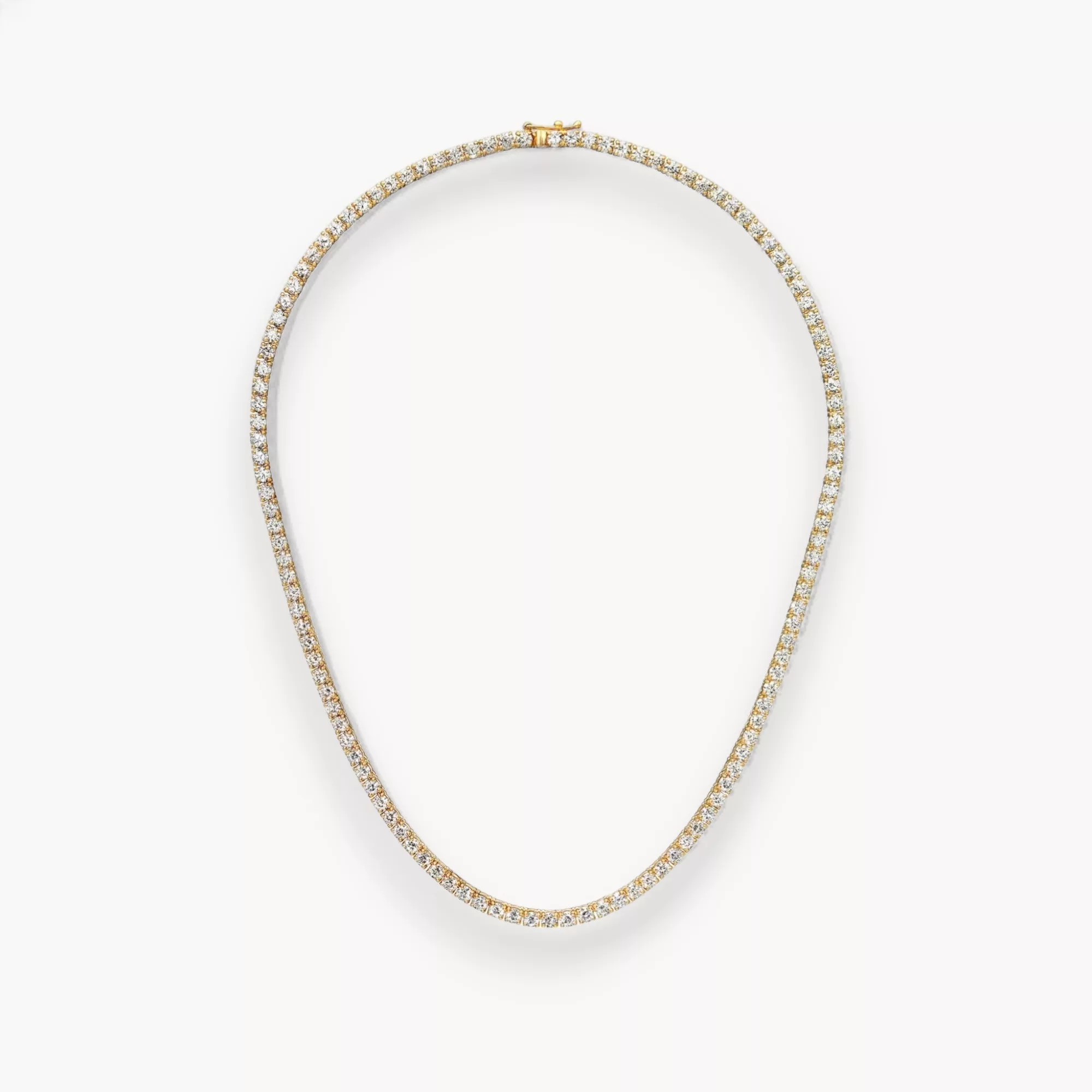 Collier Tennis Eternity - Diamant blanc - Or jaune