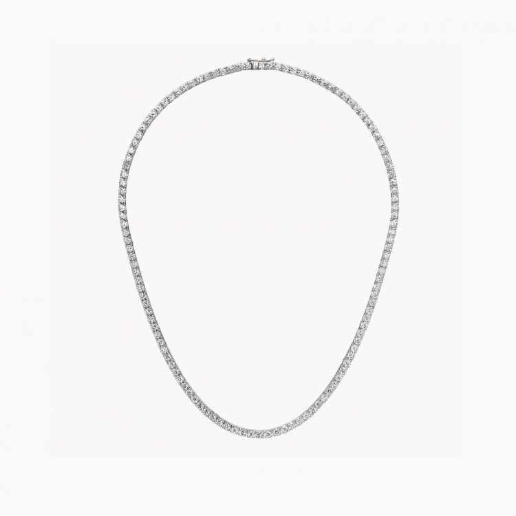 Collier Diamant Eternity - Or blanc