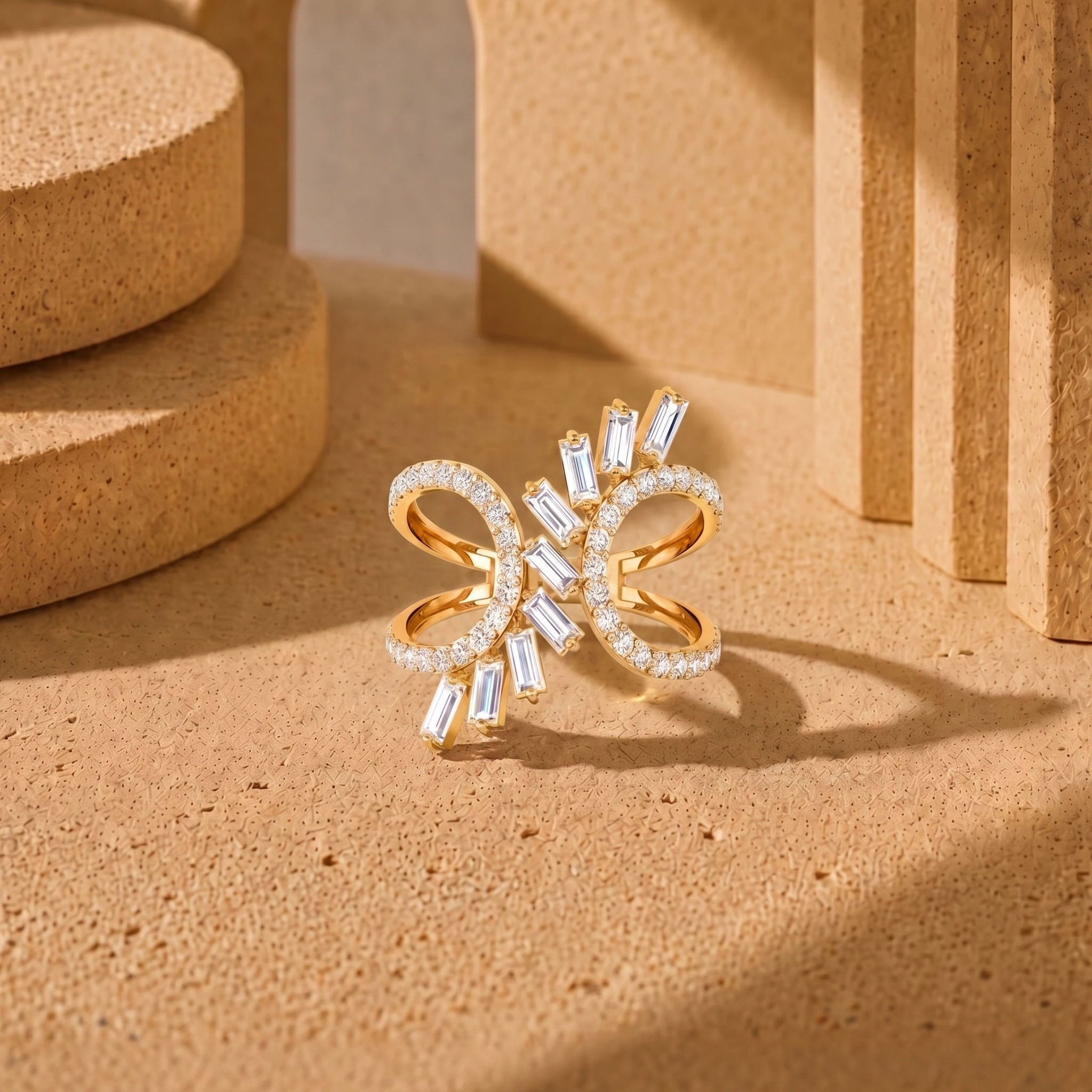 Bague Aura - Or jaune & diamant blanc - Maison Haddad Joaillerie