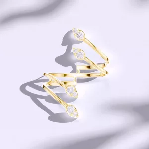 Bague ELA - Diamant Blanc - Or jaune - Maison Haddad Joaillerie Paris