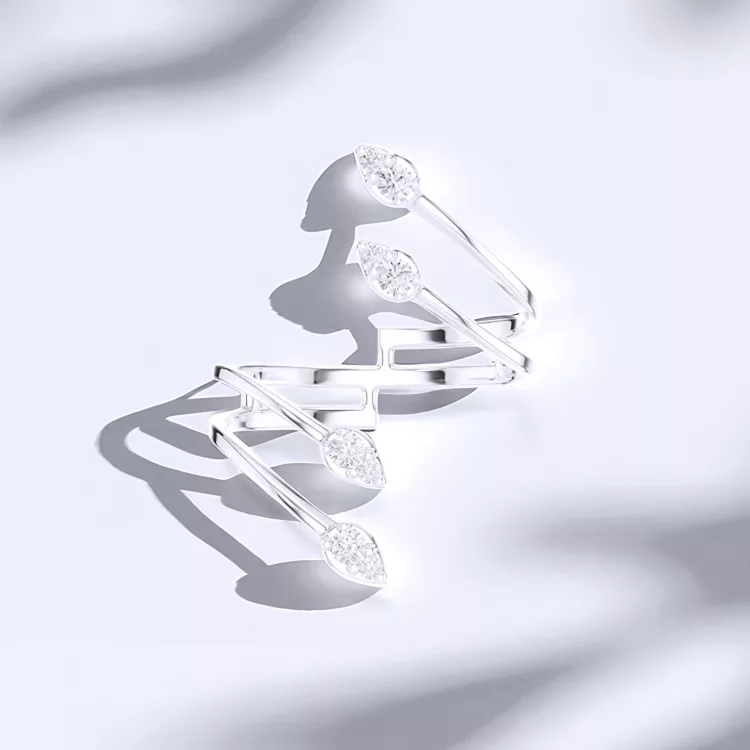 Bague ELA - Diamant Blanc - Or blanc - Maison Haddad Joaillerie Paris