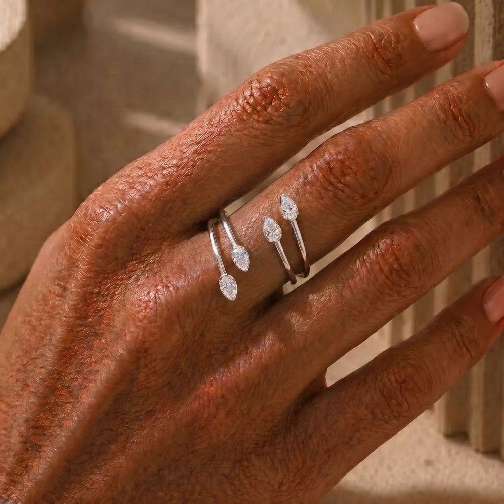 Bague Ela - Or blanc & diamant blanc - Maison Haddad Joaillerie
