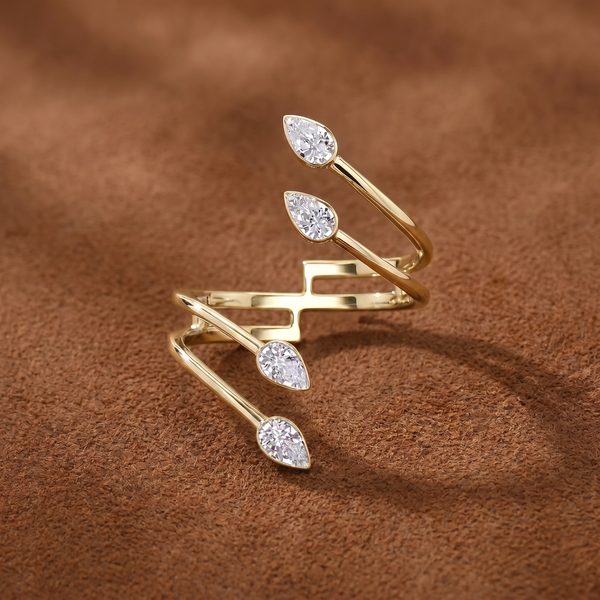 Bague Ela - Or jaune & diamant blanc - Maison Haddad Joaillerie